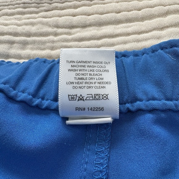 FIGS Scrub Cargo Pans Women's Sz Large Technical Collection Royal Blue Zipper - Picture 4 of 13